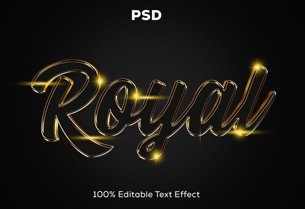 Effet De Texte 3d Royal