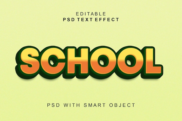 Effet De Texte 3d Scolaire