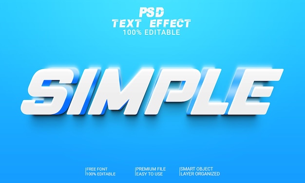 Effet De Texte 3d Simple