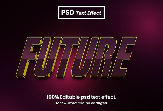 Effet De Texte 3d De Style Film Futur