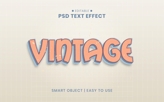 Effet de texte 3D vintage