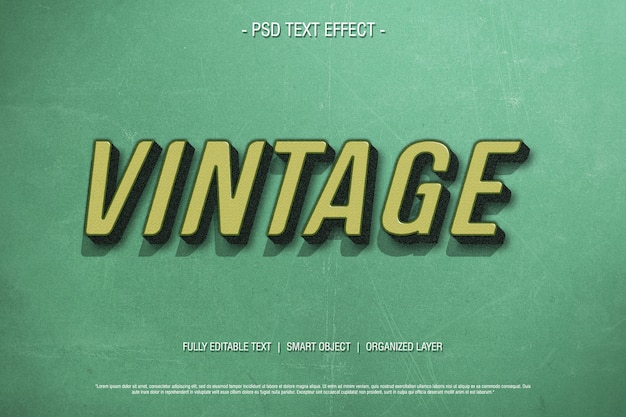 Effet De Texte 3d Vintage