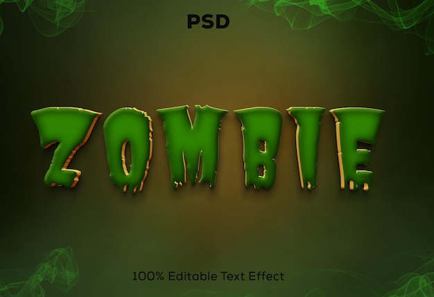 Effet de texte 3D de zombie