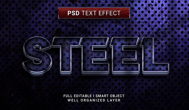 Effet de texte en acier