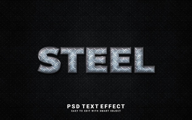 PSD effet de texte en acier