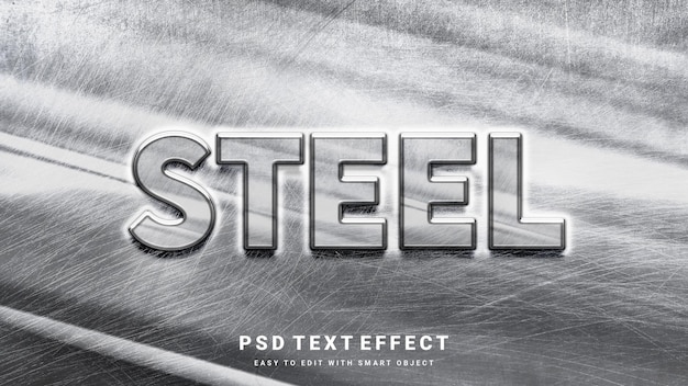 PSD effet de texte en acier