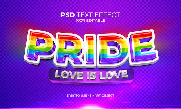 Effet De Texte D'amour Coloré Pride