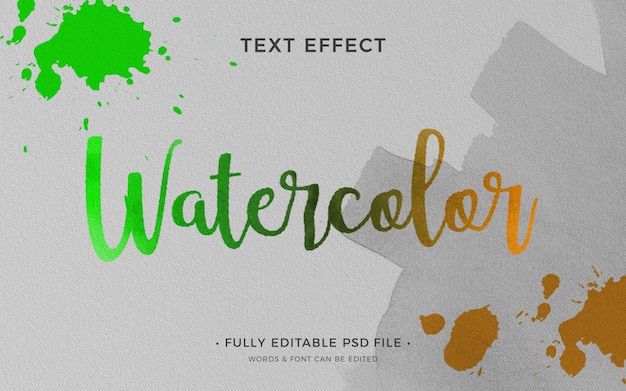 PSD effet de texte aquarelle