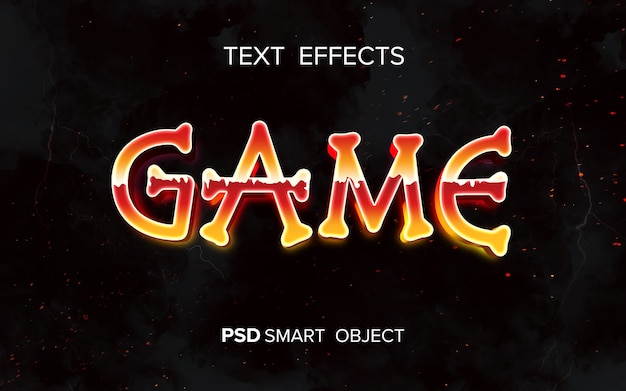 PSD effet de texte d'arcade rétro