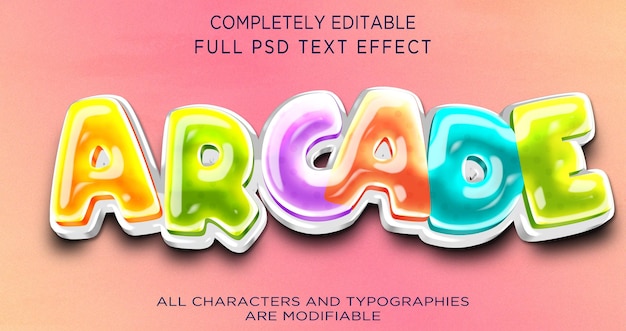 effet de texte d'arcade