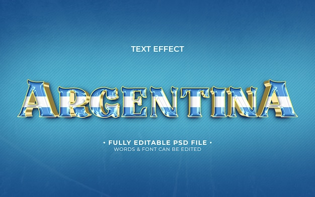 PSD effet de texte argentin