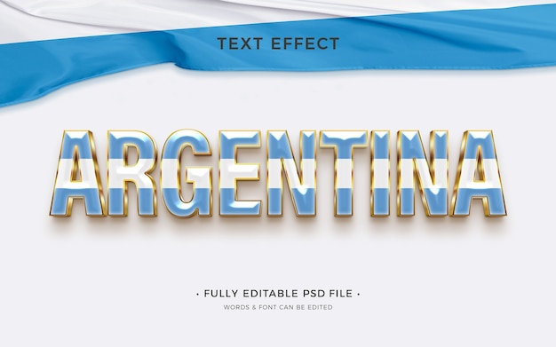 PSD effet de texte argentin