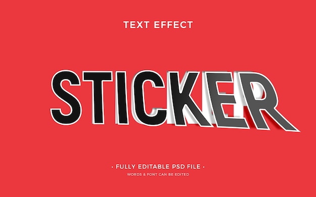 Effet de texte autocollant