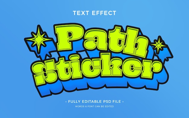 Effet de texte autocollant