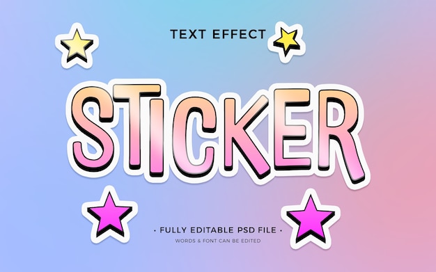 Effet de texte autocollant