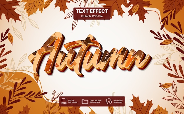 Effet de texte d'automne