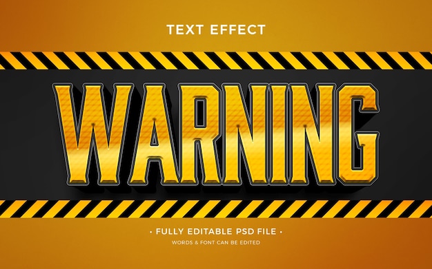 Effet de texte d'avertissement