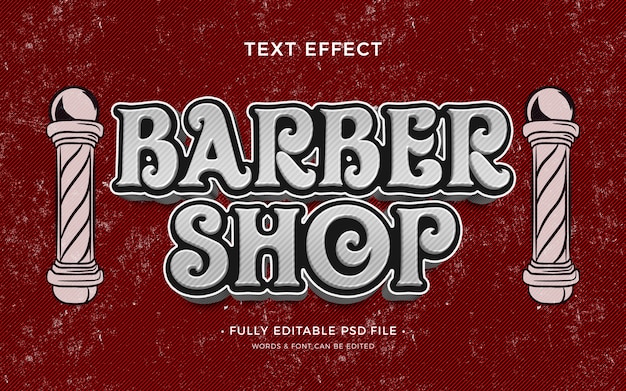 PSD effet de texte de barbier