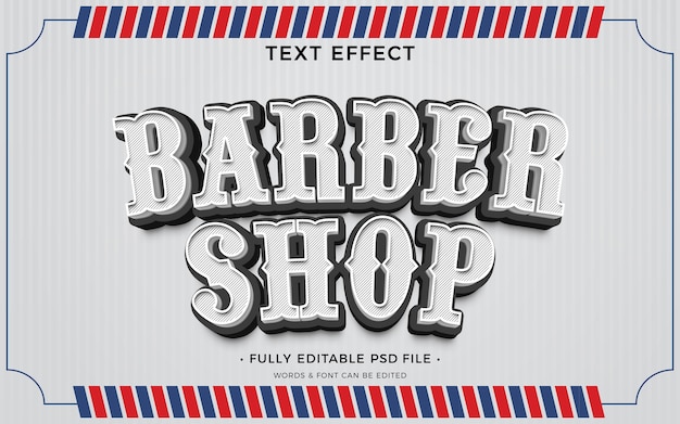 PSD effet de texte de barbier