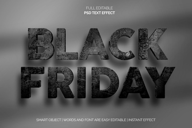 Effet De Texte Black Friday Stone