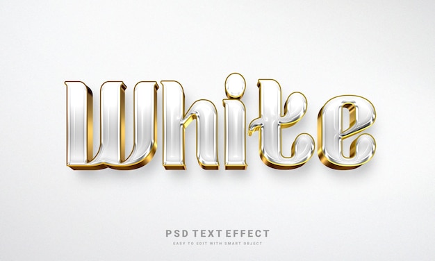 PSD effet de texte blanc