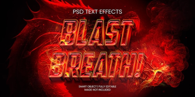 PSD effet de texte blast breath