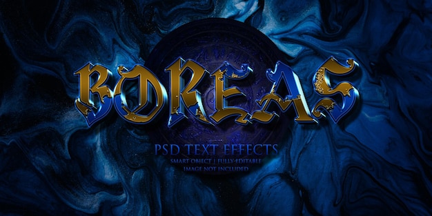 PSD effet de texte boreas