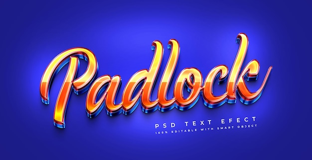 PSD effet de texte de cadenas