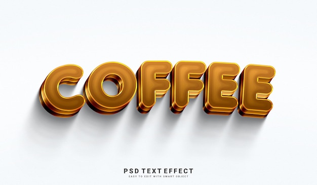 PSD effet de texte café