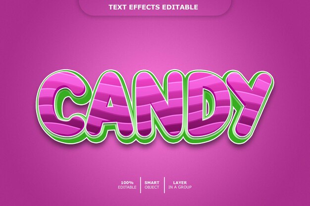 PSD effet de texte candy