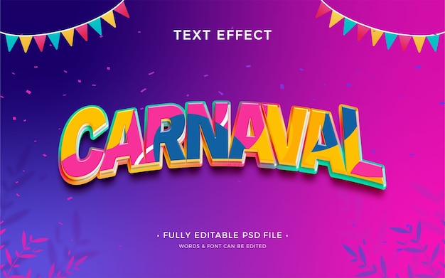 Effet de texte de carnaval