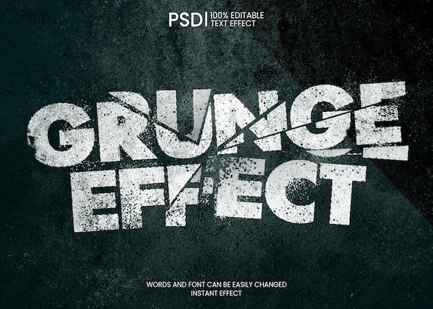 PSD effet de texte cassé grunge