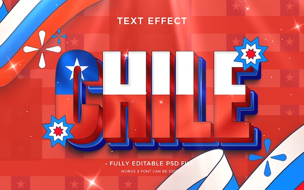 PSD effet de texte chili