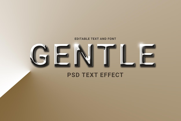 Effet De Texte Chrome Psd