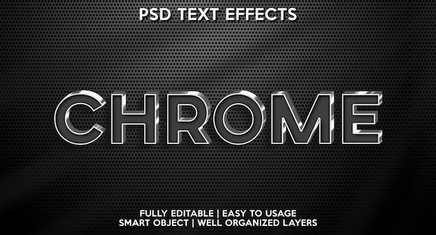 effet de texte chromé