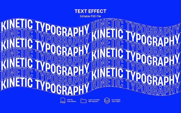 PSD effet de texte cinétique