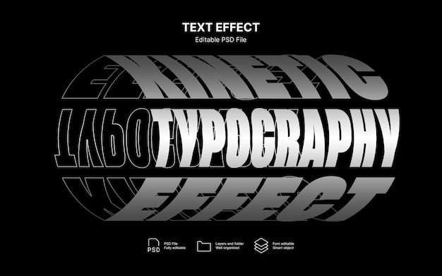 PSD effet de texte cinétique