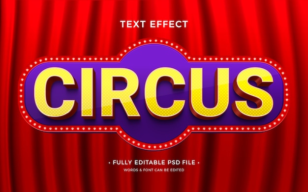 PSD effet de texte de cirque