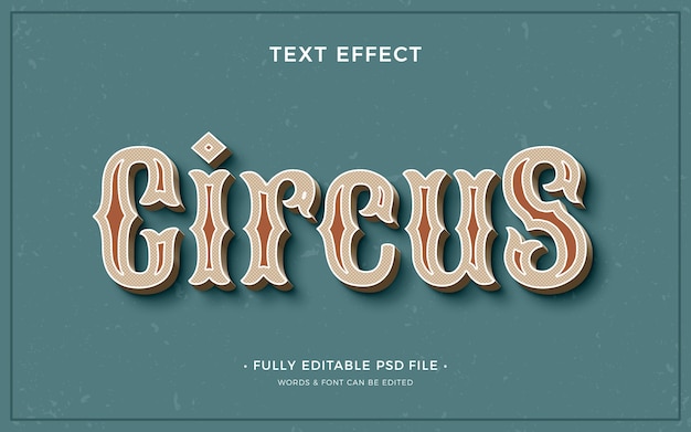 PSD effet de texte de cirque