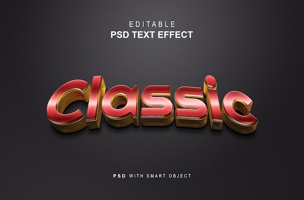 Effet De Texte Classique 3d