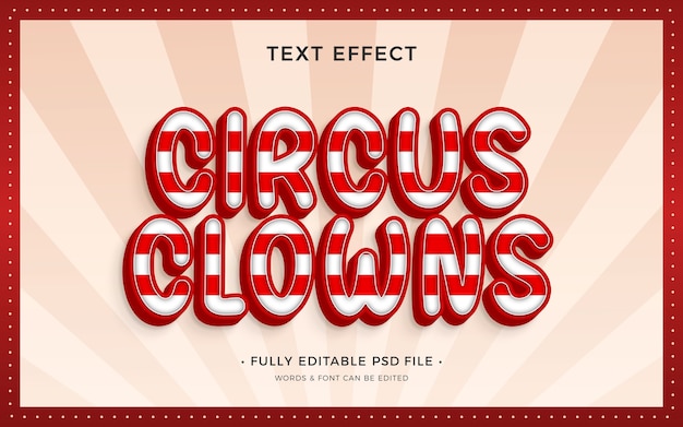 PSD effet de texte clown