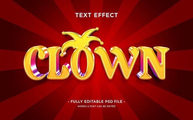 PSD effet de texte clown