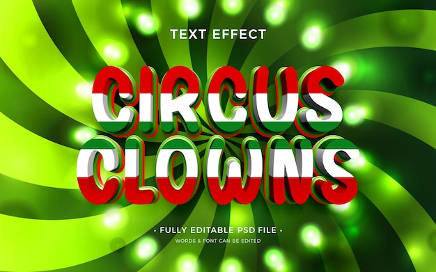 PSD effet de texte clown