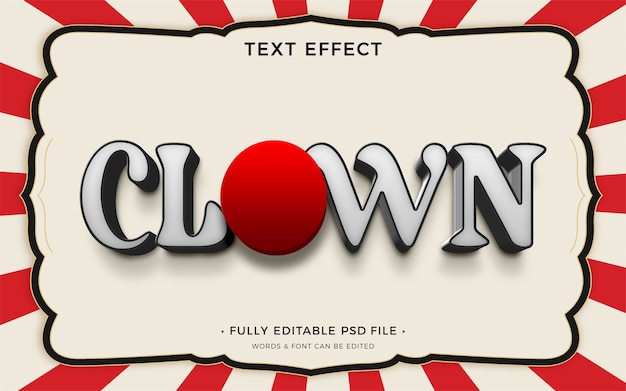 PSD effet de texte clown