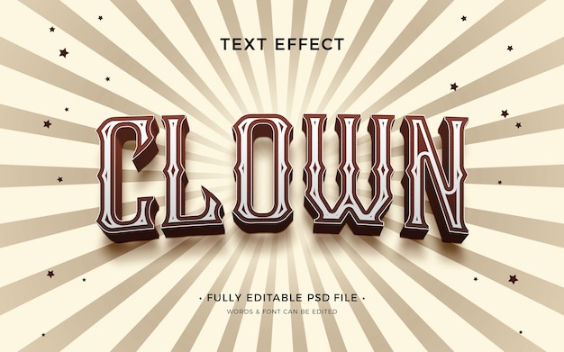 PSD effet de texte clown