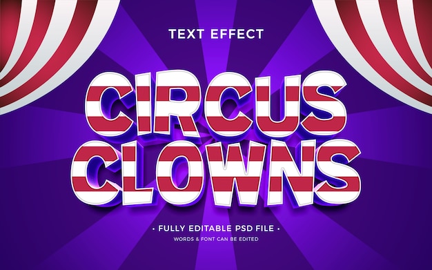 PSD effet de texte clown