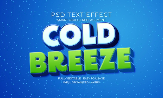 Effet De Texte Cold Breeze Snow