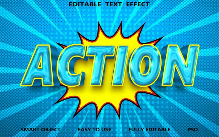 PSD effet de texte coloré 3d