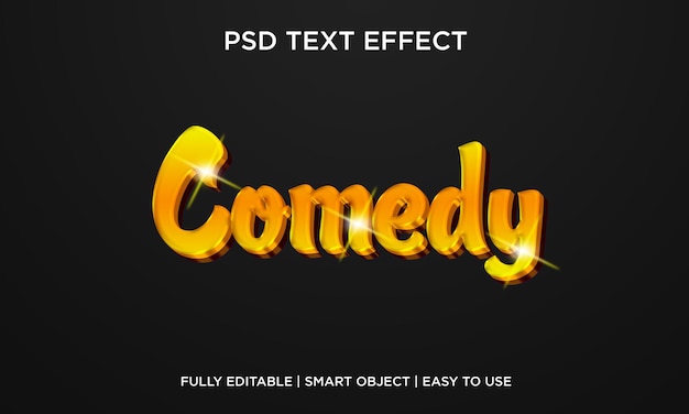 PSD effet de texte de comédie