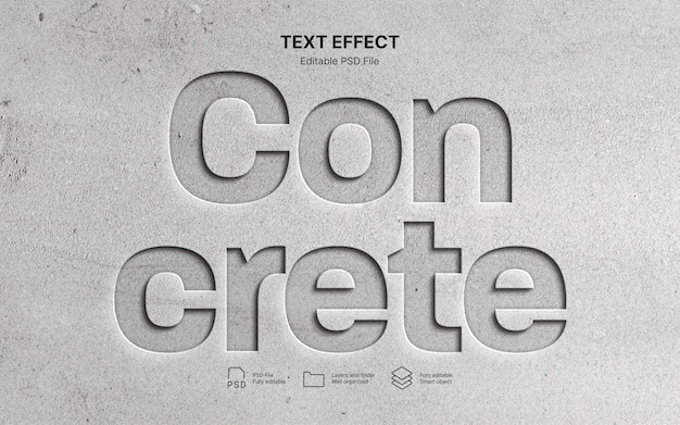 Effet de texte concret